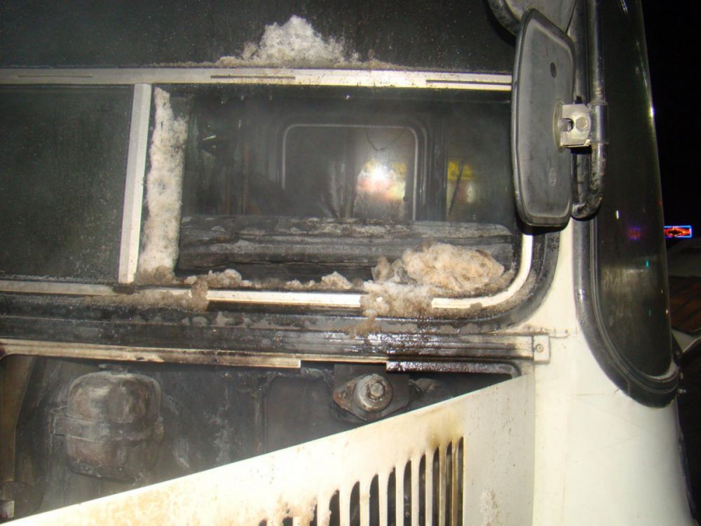 Прокуратура начала проверку по факту пожара в пассажирском автобусе