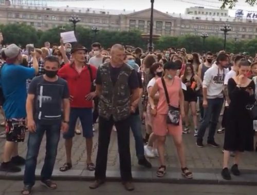 В Хабаровске третий день продолжаются несогласованные манифестации в поддержку Фургала