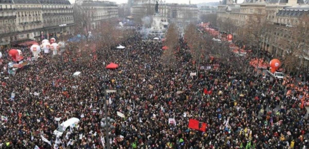 Когда народ един: во Франции более миллиона людей вышли на забастовку против пенсионной реформы
